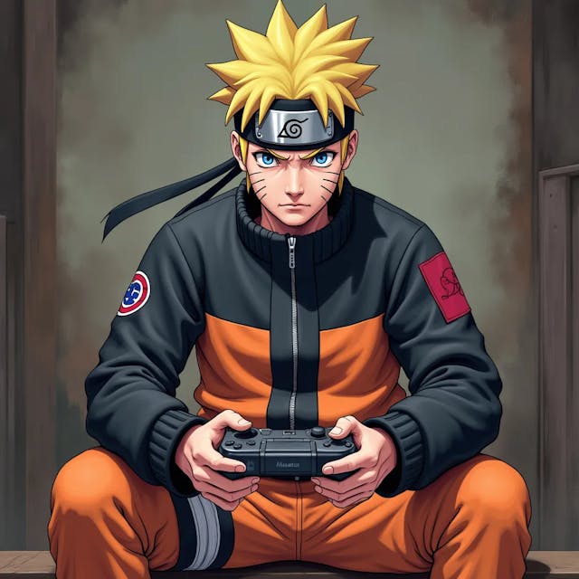 naruto playing videogames