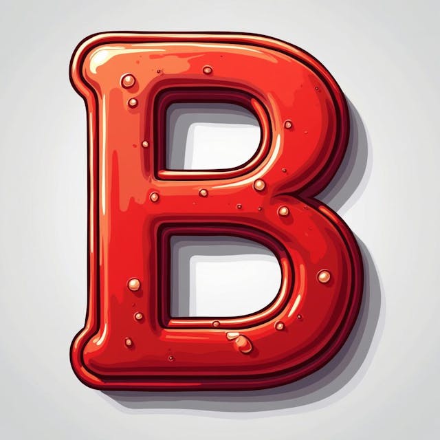 letter graphic red a cartoon font with transparent background with this text: v2ai