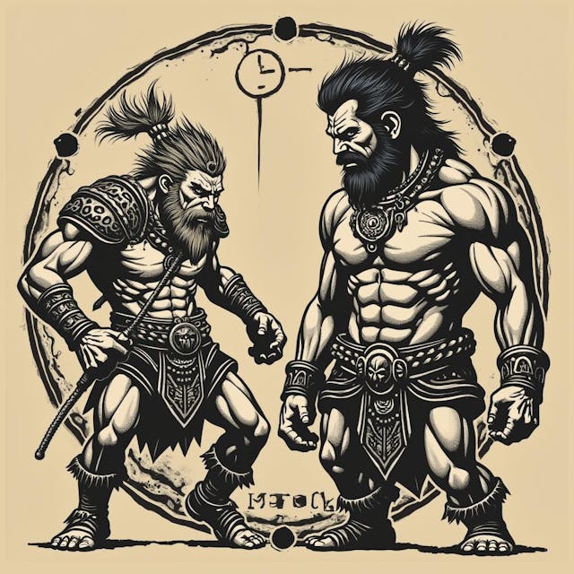 black math wukong  vs Hercules: Epic Showdown of Legends  temporary tattoos