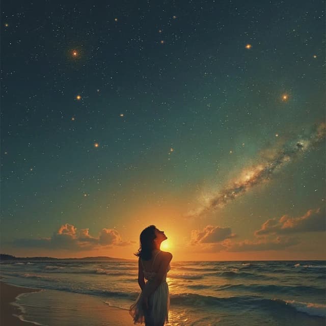 —
a star falling from the infinite sky of days.
Once, I was the shyest constellation.
Now, I soar, untethered,
Seattle, Dallas, Cancun—
across continents beneath a golden moon.
Nothing, yet a petal remains,
from the roots of my heart.
A hidden bloom,
a hidden start.
I stand where the silver waves kiss the shore,
listening to their hymn of memory,
and I wish—
to breach the door of time,
to return,
to the black-and-white days,
each moment a piano key.
The music is gone now,
and so are you.
Nothing, yet a silent petal falls.
from the flower of my eyes.
Yet I feel you—
your ghost lingers in my breath.
Your vanilla and honey hair,
a lie of summer,
perfumes my waking hours.
You were never there.
But still—
I remember.
I will always remember.
Nothing, yet a petal remains,
from the roots of my heart.
A hidden bloom,
a hidden start.