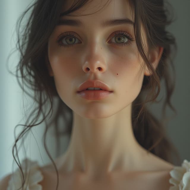 woman, 20 years, masterpiece_quality, anatomically correct, pretty face, perfect face, beautiful and highly detailed face and eyes, attractive face, detailed face, delicate facial features, face tilted slightly forward, detailed skin, perfect eyes, giant and massive breasts,