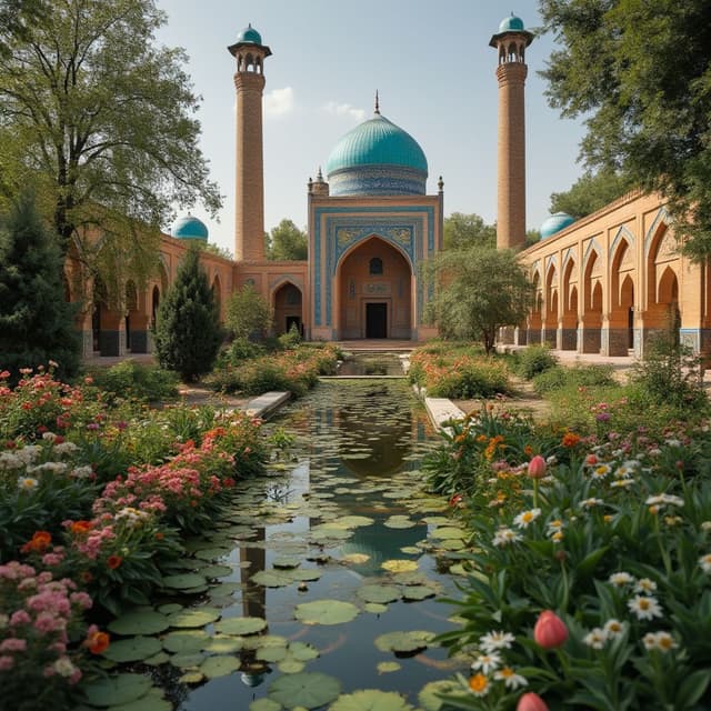 older Tashkent in Uzbekistan with more Garden beuatiful tea