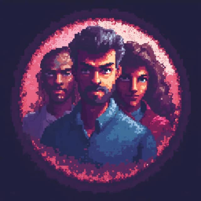 Microsoft teams icon, retro, 4 bit, pixel art, purple