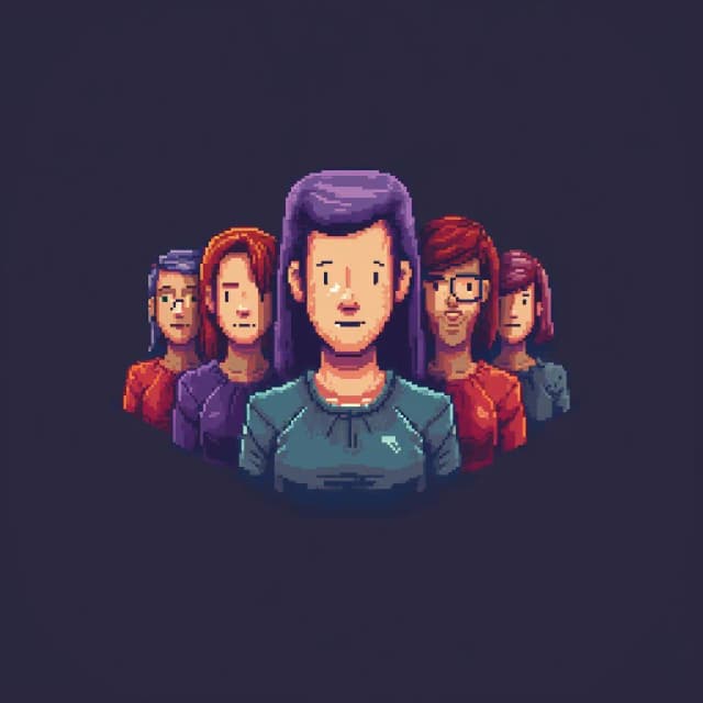 Microsoft teams icon, retro 8 bit pixel art